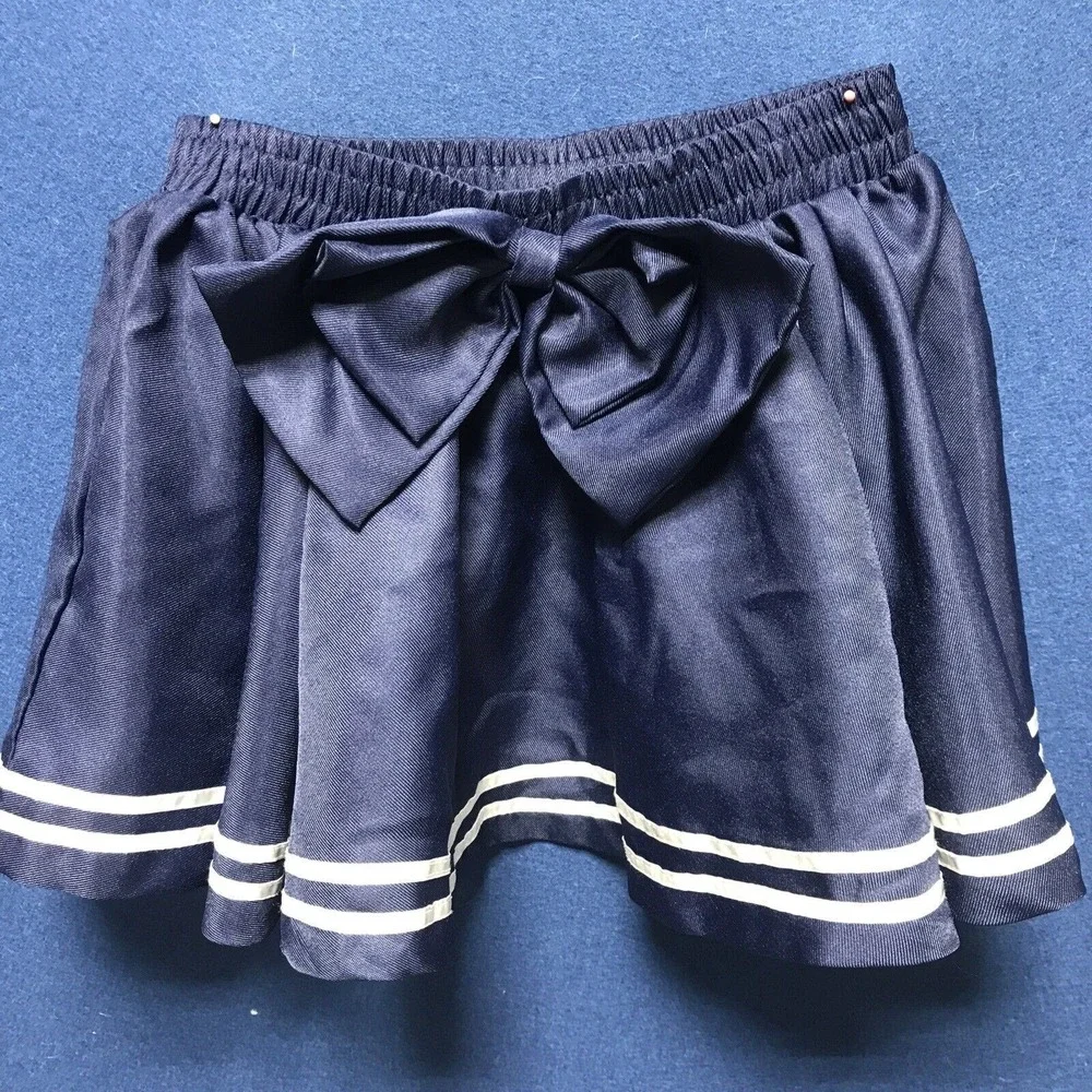 Girls Navy Sailor Costume Halloween Blue Uniform School Measurements Description